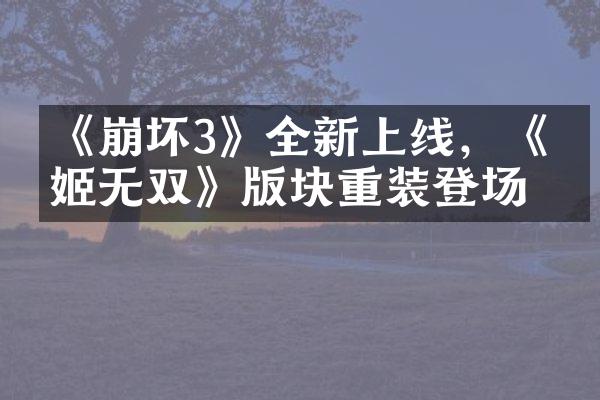 《崩坏3》全新上线，《甄姬无双》版块重装登场