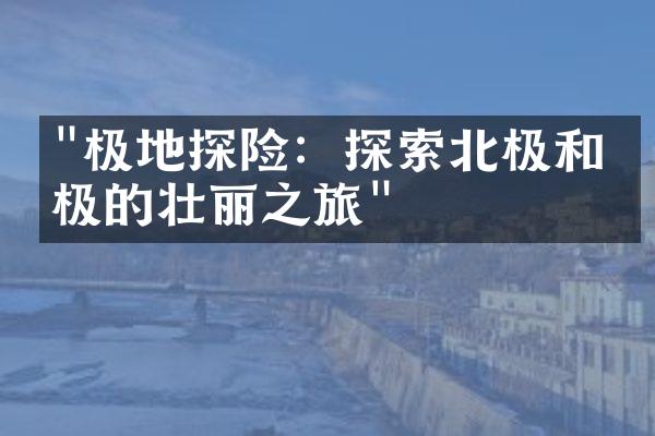"极地探险：探索北极和南极的壮丽之旅"