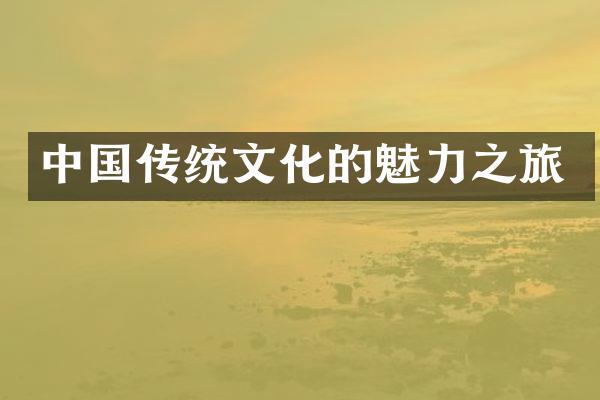 中国传统文化的魅力之旅