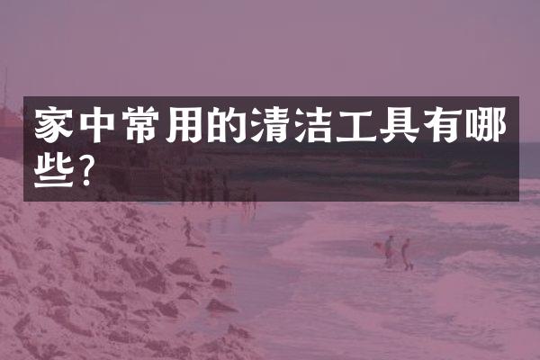 家中常用的清洁工具有哪些？