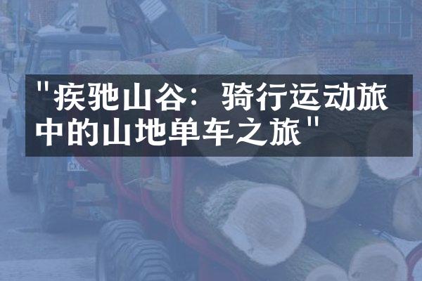 "疾驰山谷：骑行运动旅游中的山地单车之旅"