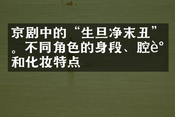 京剧中的“生旦净末丑”。不同角色的身段、腔调和化妆特点