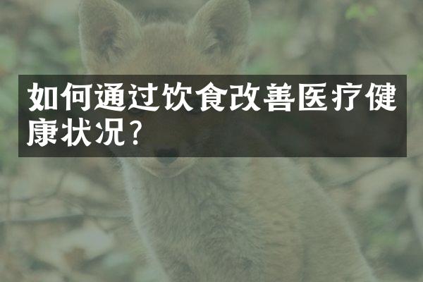 如何通过饮食改善医疗健康状况？