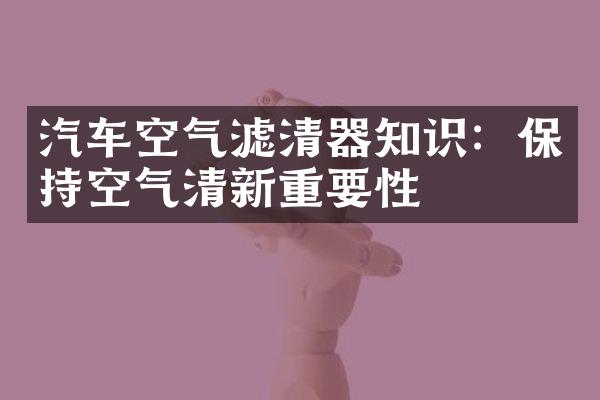 汽车空气滤清器知识：保持空气清新重要性