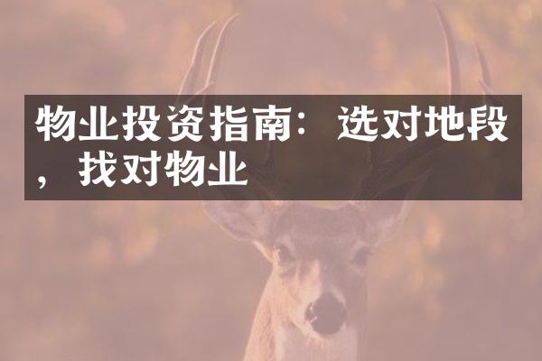 物业投资指南：选对地段，找对物业