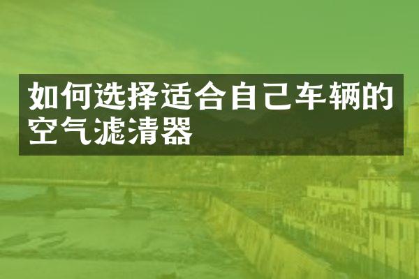 如何选择适合自己车辆的空气滤清器