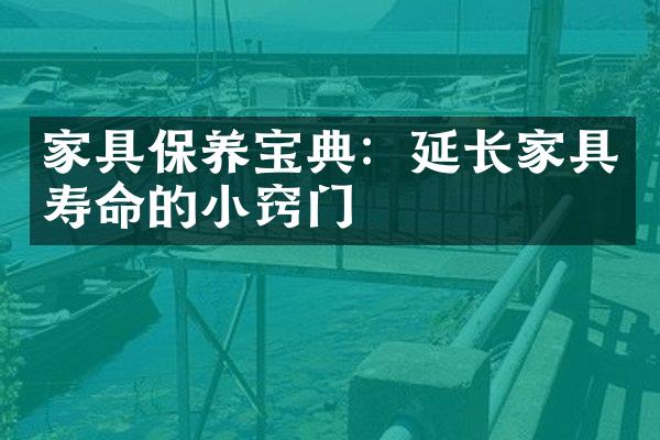 家具保养宝典：延长家具寿命的小窍门
