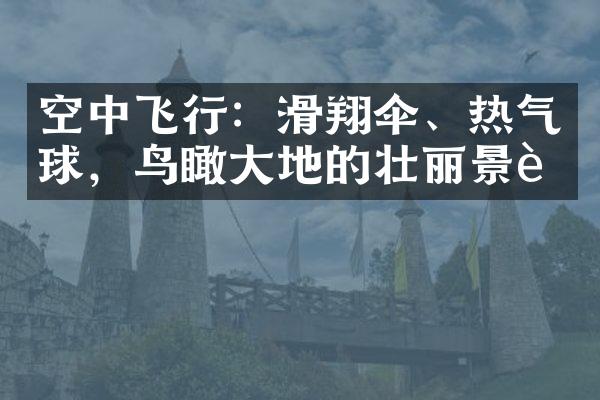 空中飞行：滑翔伞、热气球，鸟瞰大地的壮丽景色