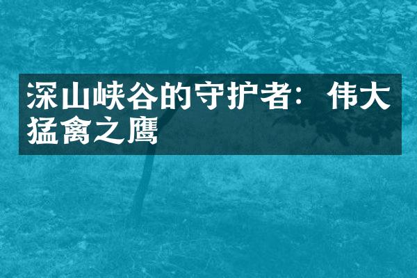 深山峡谷的守护者：伟大猛禽之鹰