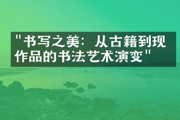 "书写之美：从古籍到现代作品的书法艺术演变"