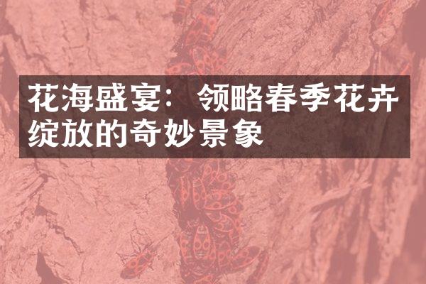 花海盛宴：领略春季花卉绽放的奇妙景象