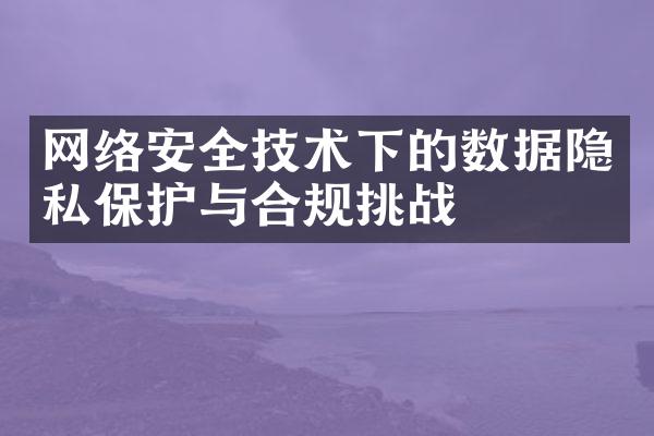 网络安全技术下的数据隐私保护与合规挑战