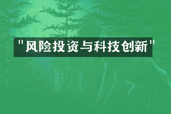 "风险投资与科技创新"