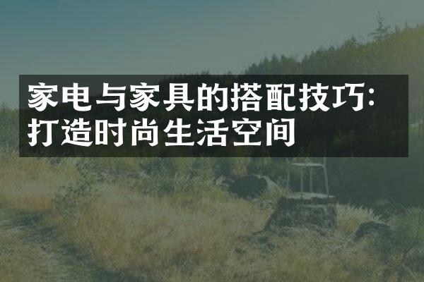 家电与家具的搭配技巧：打造时尚生活空间