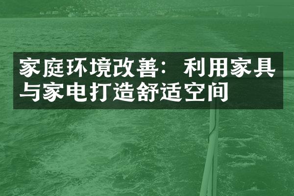 家庭环境改善：利用家具与家电打造舒适空间