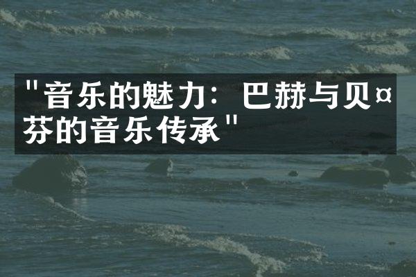 "音乐的魅力：巴赫与贝多芬的音乐传承"