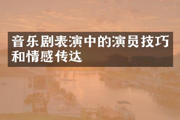 音乐剧表演中的演员技巧和情感传达