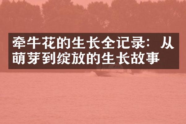 牵牛花的生长全记录：从萌芽到绽放的生长故事