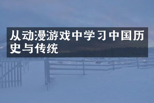 从动漫游戏中学习中国历史与传统