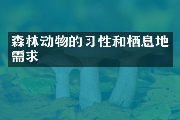 森林动物的习性和栖息地需求