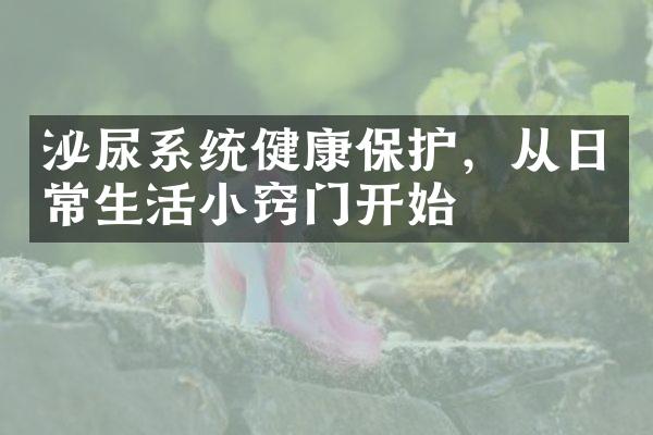 泌尿系统健康保护，从日常生活小窍门开始
