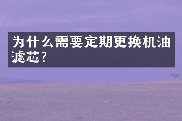 为什么需要定期更换机油滤芯？