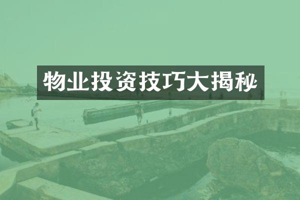 物业投资技巧大揭秘