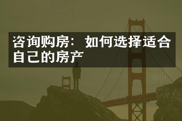 咨询购房：如何选择适合自己的房产