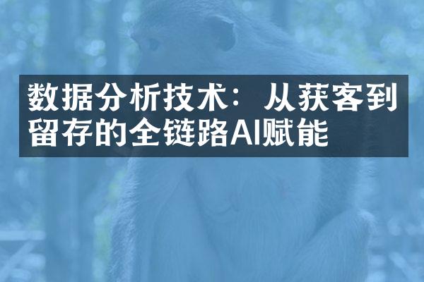 数据分析技术：从获客到留存的全链路AI赋能