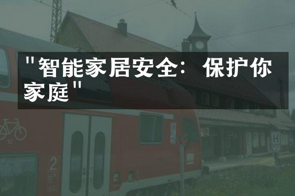 "智能家居安全：保护你的家庭"
