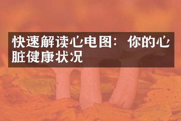 快速解读心电图：你的心脏健康状况