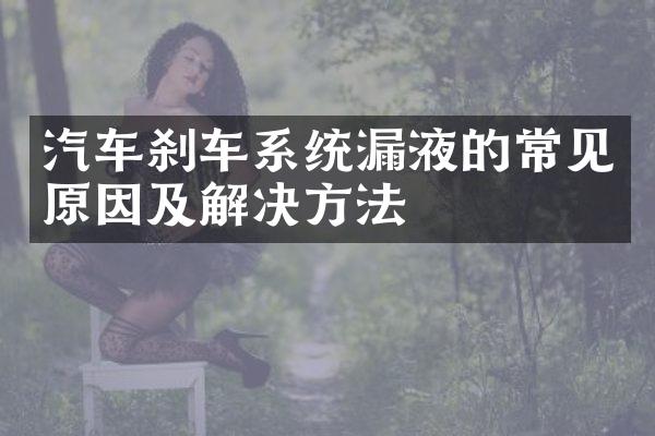 汽车刹车系统漏液的常见原因及解决方法