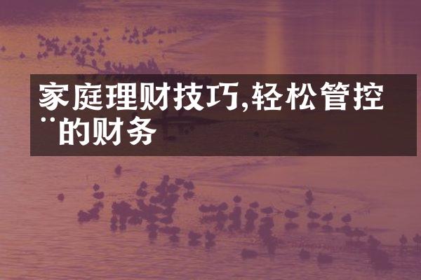 家庭理财技巧,轻松管控您的财务