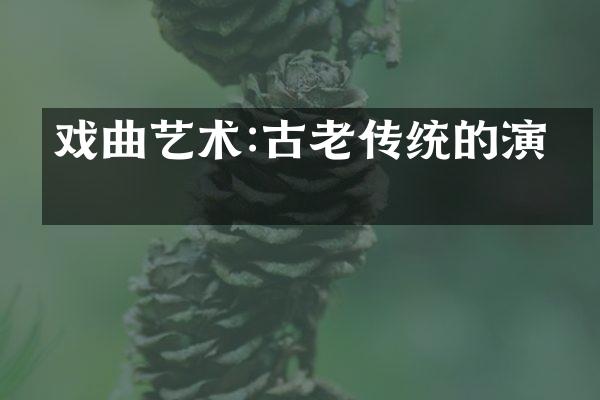 戏曲艺术:古老传统的演绎