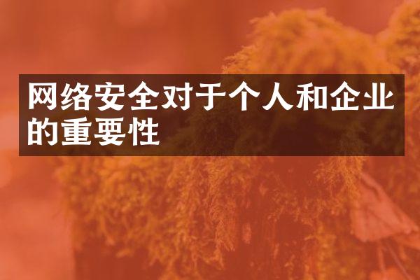 网络安全对于个人和企业的重要性