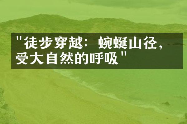 "徒步穿越：蜿蜒山径，感受大自然的呼吸"