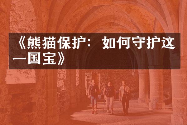 《熊猫保护：如何守护这一国宝》