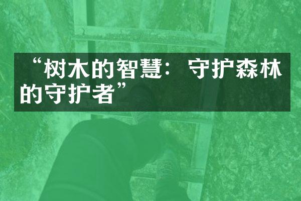 “树木的智慧：守护森林的守护者”