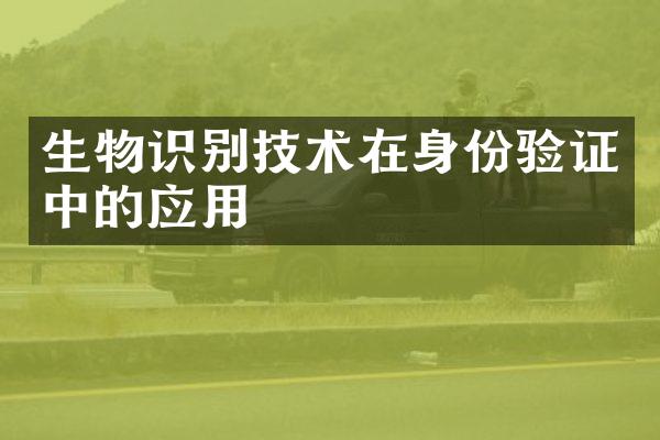 生物识别技术在身份验证中的应用