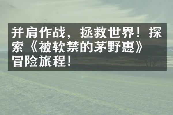 并肩作战，拯救世界！探索《被软禁的茅野惠》的冒险旅程！