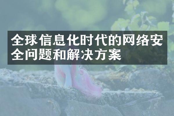 全球信息化时代的网络安全问题和解决方案