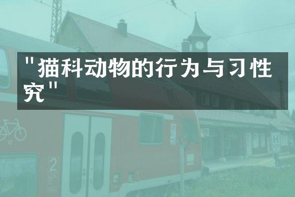 "猫科动物的行为与习性探究"
