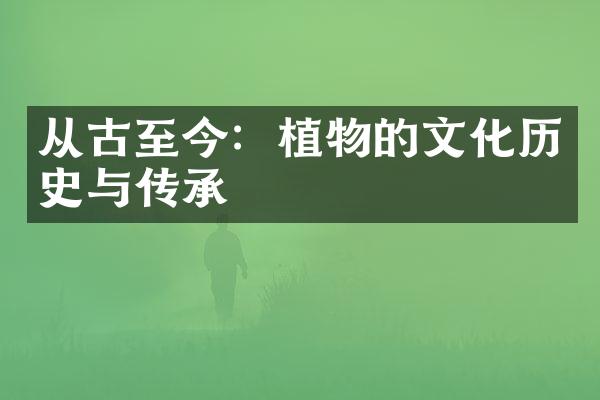 从古至今：植物的文化历史与传承