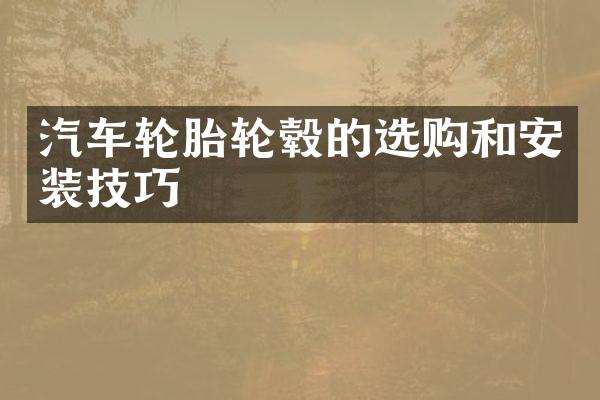 汽车轮胎轮毂的选购和安装技巧