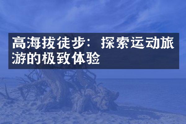 高海拔徒步：探索运动旅游的极致体验