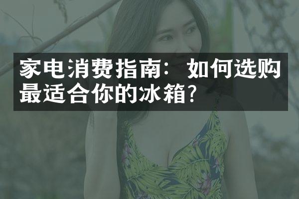 家电消费指南：如何选购最适合你的冰箱？