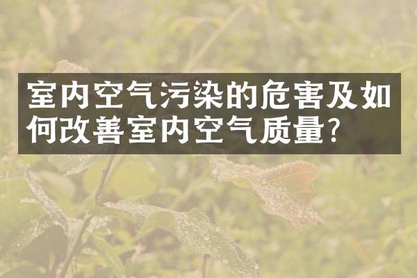 室内空气污染的危害及如何改善室内空气质量？
