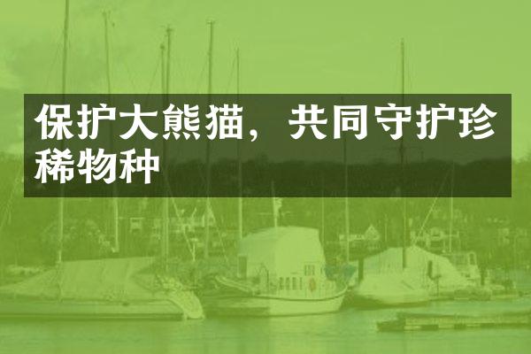 保护大熊猫，共同守护珍稀物种