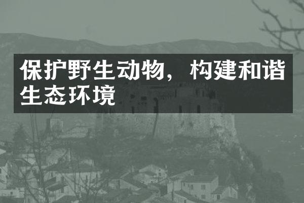 保护野生动物，构建和谐生态环境