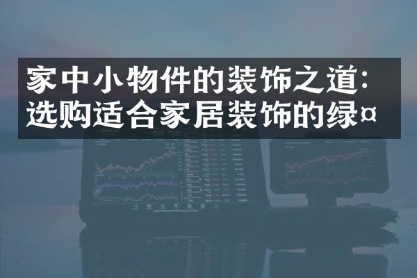家中小物件的装饰之道：选购适合家居装饰的绿植